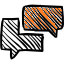 Icon Sprechblase Dialog über Digitale Ethik