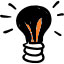 Icon Glühbirne für die Ideen & Möglichkeiten der Customer Intelligence